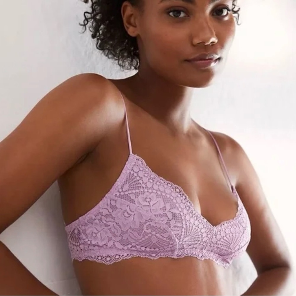 Free People Lace Bralette in Lilac